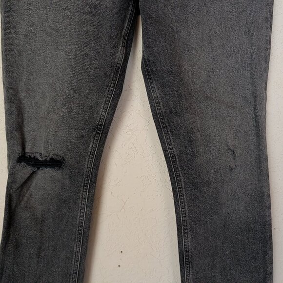 COH Jolene High Rise Straight Button Up Distressed Jean, Secrets Gray - Picture 2 of 13